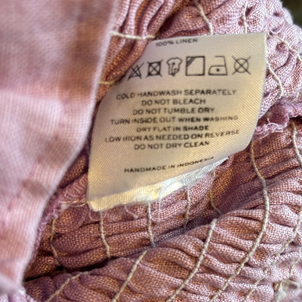 Faithfull the Brand Anthropologie Brand Pink Purple Annibelis Dress Smocked 4 - Picture 5 of 7